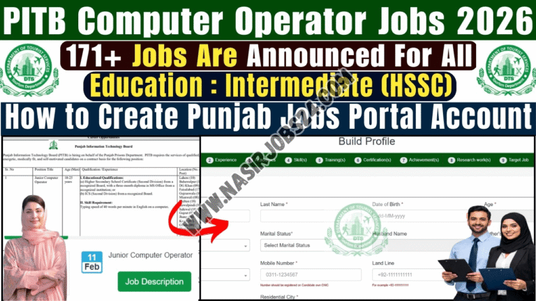 PITB Computer Operator Jobs
